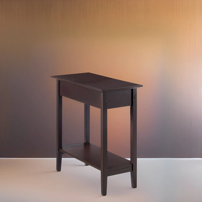 Stylish Slim End Table, Narrow Nightstand, and Skinny Bedside Table