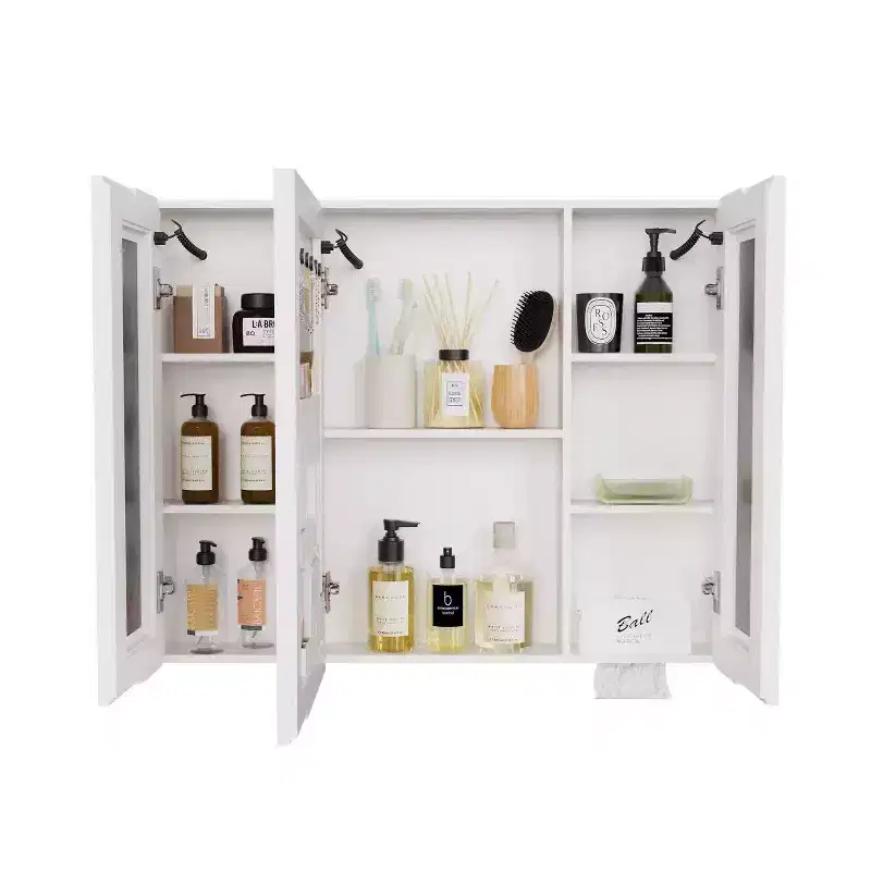 FAMYYT 35 in. W x28 in. H Aluminum Medicine Cabinet with Mirror and Light, Anti-fog, Easy to install