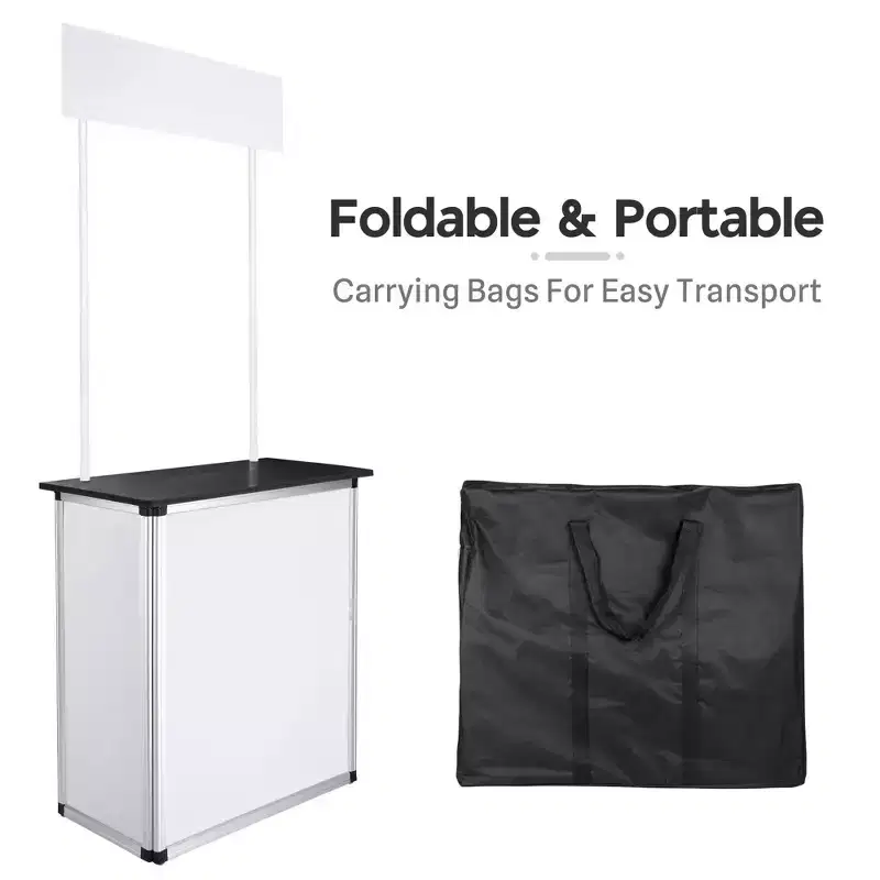 Yescom Popup Promotional Counter Table Booth Portable Demo Display Banner Stand 2 Pack