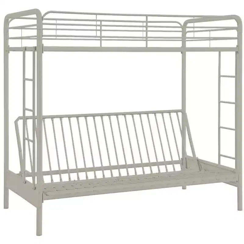 Twin Over Futon Metal Bunk Bed
