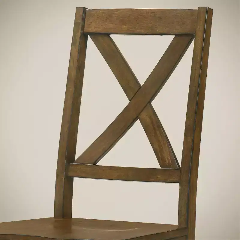 Solid Wood Cross-Back Dining Chair of 18.5 W x 21.4 D x 38.4 H