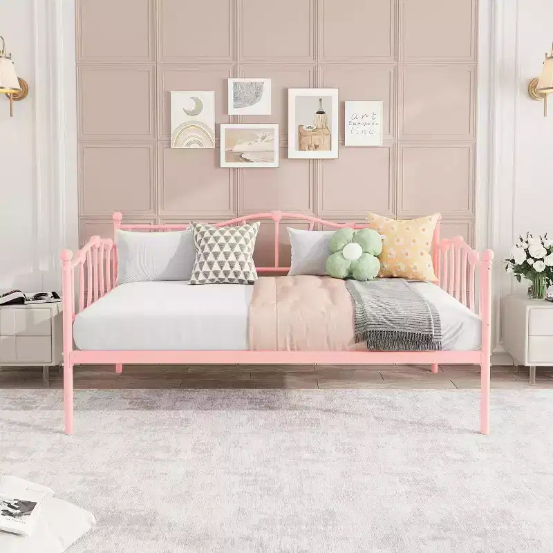 Space-Saving Twin Daybed Sofa Bed Frame with Trundle for Living Room & Bedroom