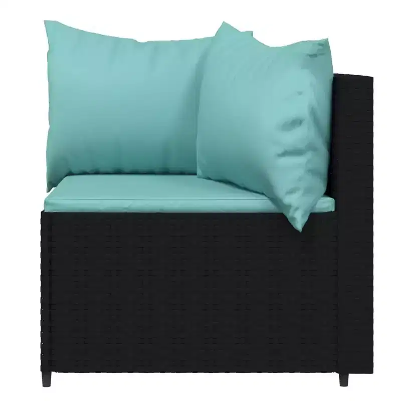 vidaXL Patio Furniture Set Modern Lounge Set with Cushions Poly Rattan