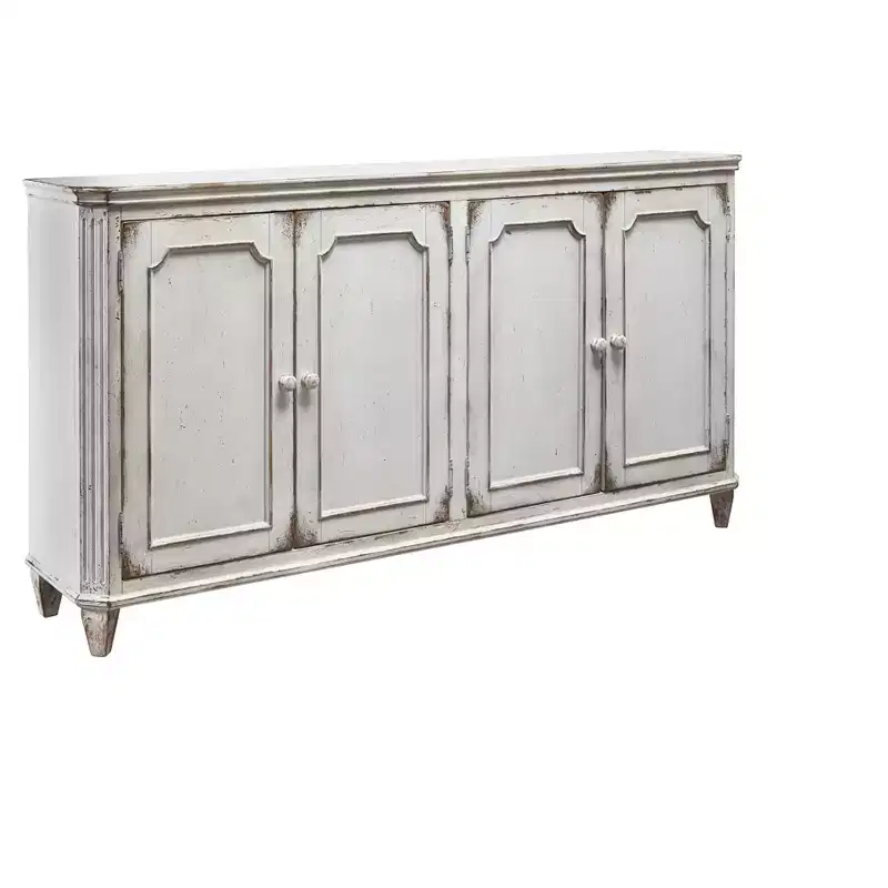 Decorative Storage Cabinets Natura - Signature Design by Ashley: Farmhouse Style Sideboard, Wood Veneer Surface, 4 Doors