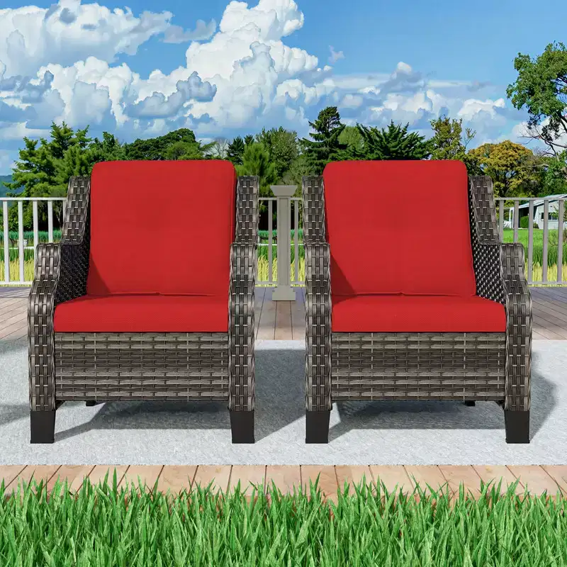 UPTIOT 2-Pieces Wicker Outdoor Patio Furniture Sets