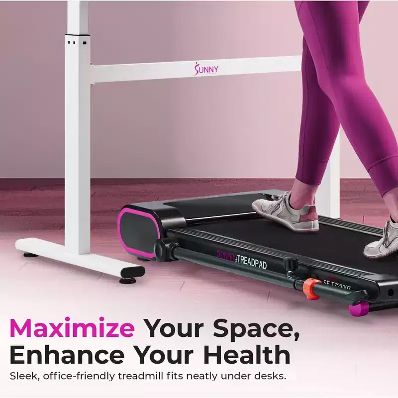 Sunny Health & Fitness Smart Slim Treadmill with Arm Exerciser