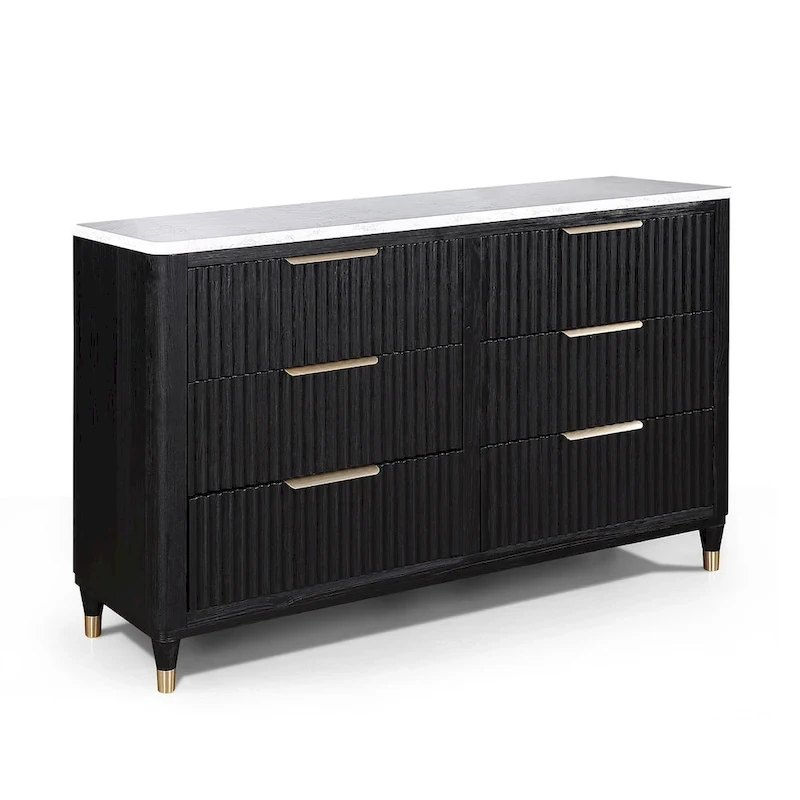 Shelby 4 Piece Black Panel Upholstered Bedroom Set