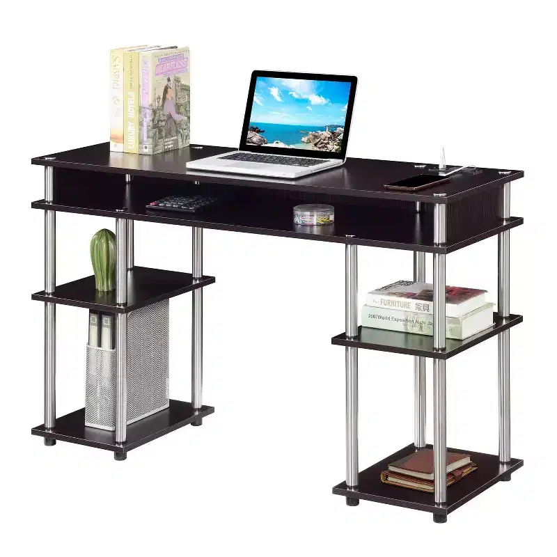 45 in.H Black Color Steel Standing Desks with No Storage