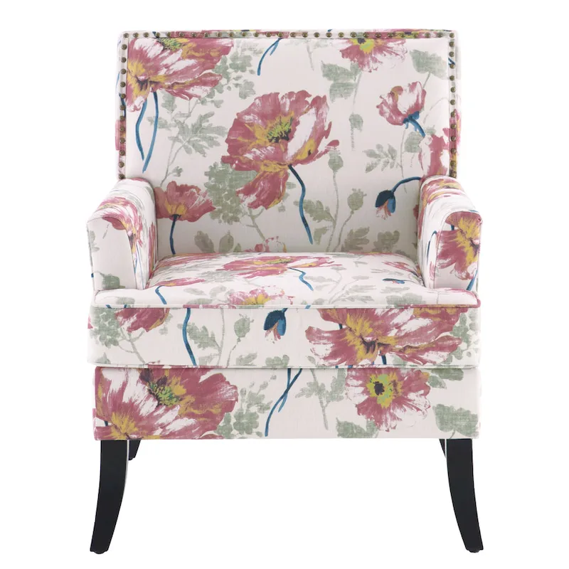 Armchair Accent Chairs with Nailhead Trim Set of 2