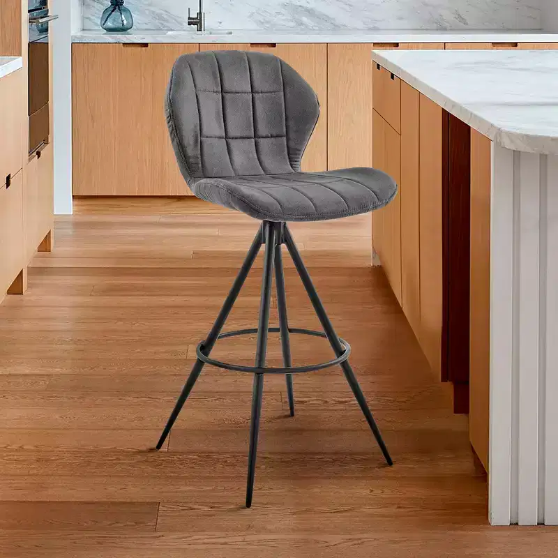 GDFStudio Gramiria 26 Fabric Swivel Counter Height Bar Stool