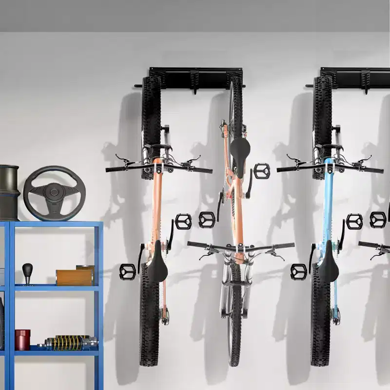 Bike Storage Rack, 6 Bike Racks and 5 Helmets Hooks, Wall Mount Bike Storage Hanger, Home & Garage Organizer
