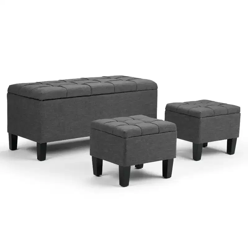 44 inch Wide Contemporary Storage Ottoman