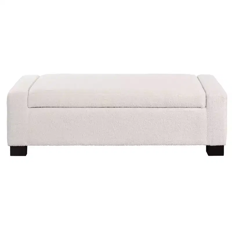 Christopher Knight Home Silas Indoor Upholstered Modern Storage Ottoman Beige