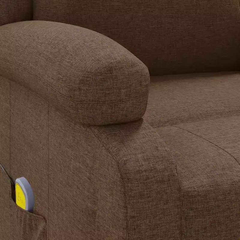 vidaXL Massage Chair Cream Polyester fabric and metal Medium