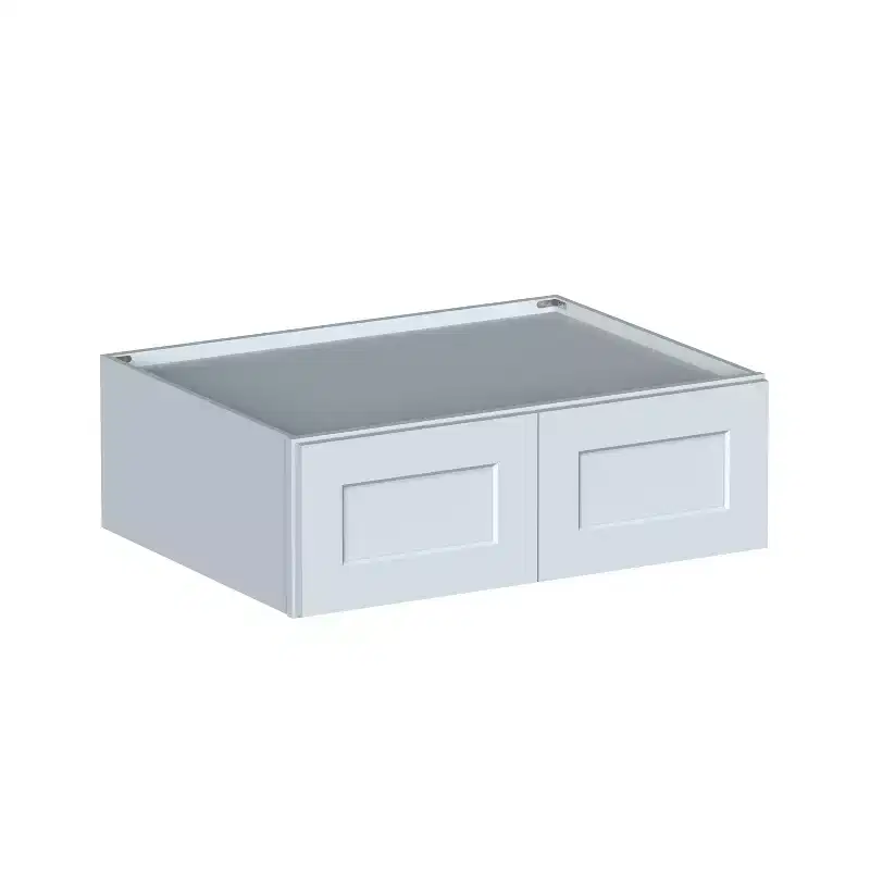 CASAINC 36 W x 12 H x 27 D Shaker Base Kitchen Cabinet with Double Doors, Solid Wood Frame, Water-Based Low-VOC Paint, Soft-Close, RTA, Dove Gray