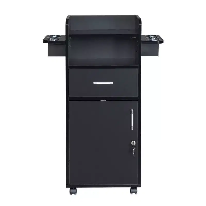 Beauty Storage Trolley Salon Cart Black