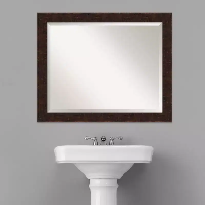 Polystyrene Square Bathroom Wall Mirror 24.12''H x 24.12''W
