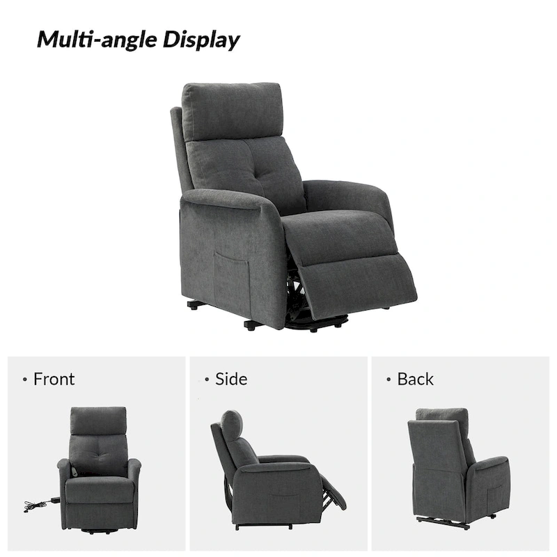 Elisa Power Remote Lift Assist Recliner with Metal Base