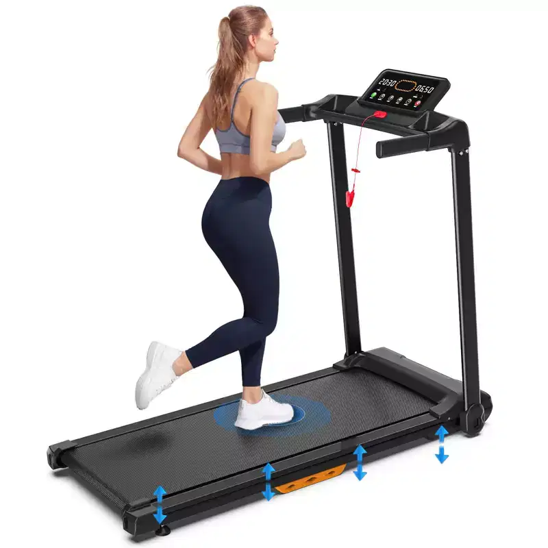 Okak Walking Pad with 265LBS Weight Capacity, Portable Treadmill with LED Display, Space-Saving Treadmills for Home and Office, Black