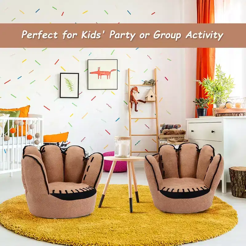 Kids Sofa Five Finger Armrest Chair Couch Children Living Room Toddler Gift