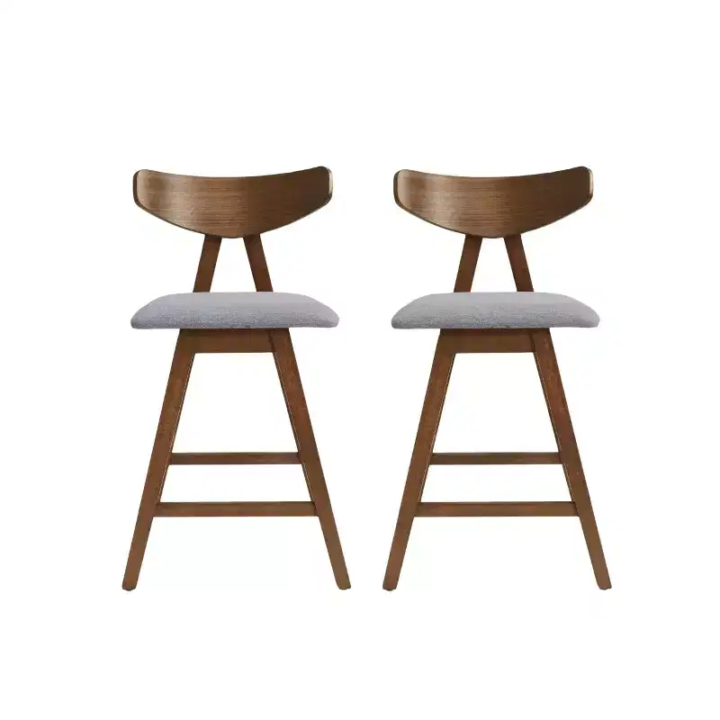 Christopher Knight Home Set of 2 Stocker Upholstered Counter Height Barstools