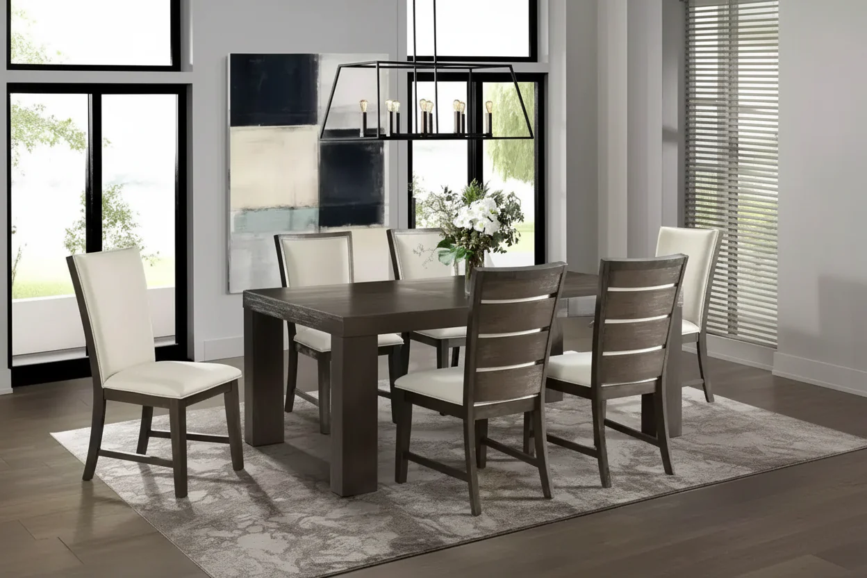 Slat Back Side Chair  Toasted Walnut: Upholstered, Polyester, Wood Frame, 300lb Capacity