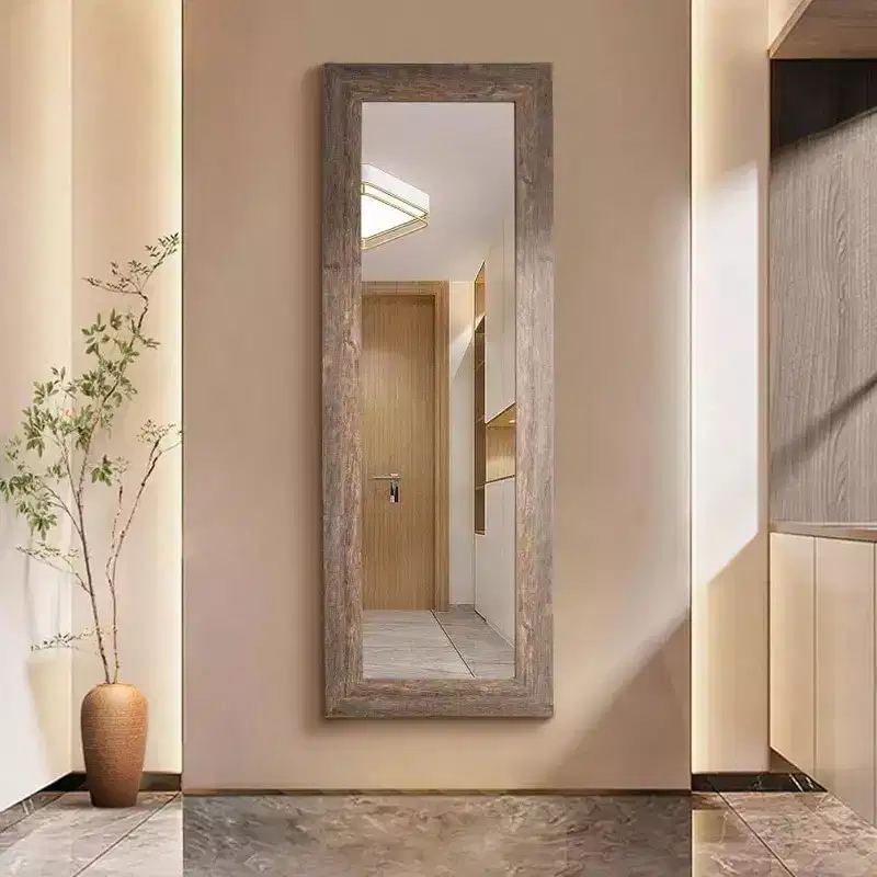 Full Length Wall Mirror 61x22 Inch, Arched Metal Frame, Bedroom Bathroom Living Room