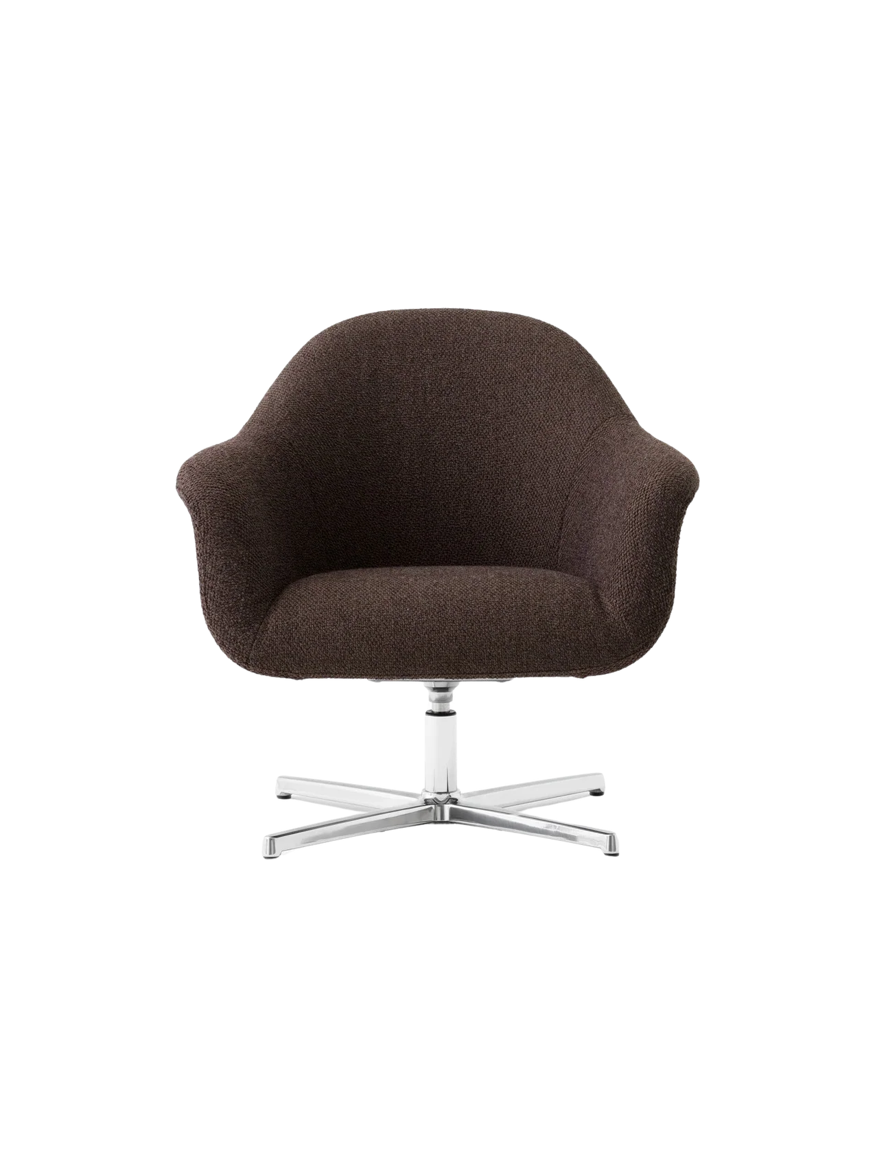 Lounge Chair with Aluminium Star Base Swivel, Upholstered Shell