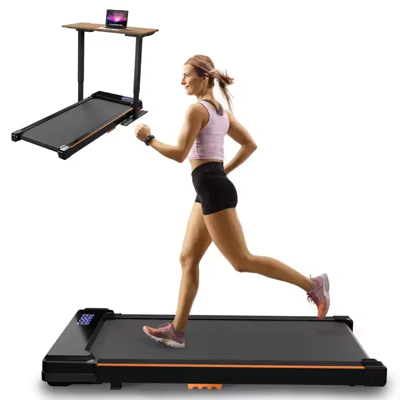 KERDOM Walking Pad Under Desk, Portable Treadmill for Home and Office, 2 in 1 Walking Pad with Remote Control 265LB Capacity, 2.5HP Treadmill with LED