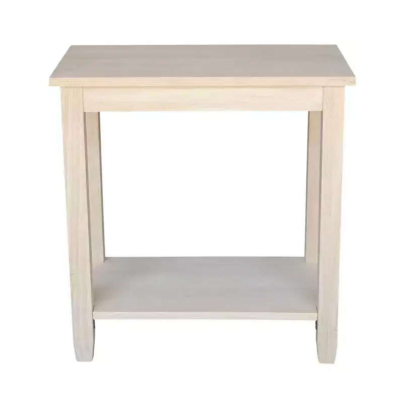 Accent Table: Durable Parawood, Rectangle, Shelf Storage