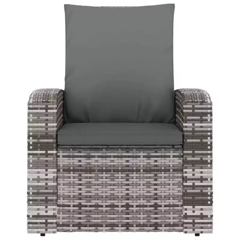 vidaXL Garden Reclining Chair PE Rattan Single Sofa