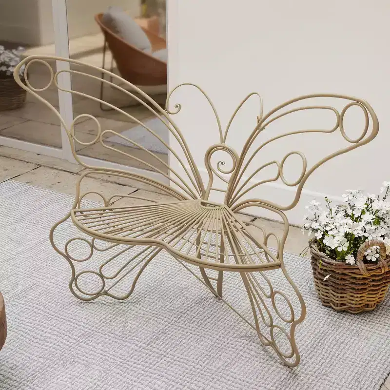 50 Sturdy Iron Butterfly Bench for Outdoor Spaces C Porch, Lawn, Garden & Yard Seating