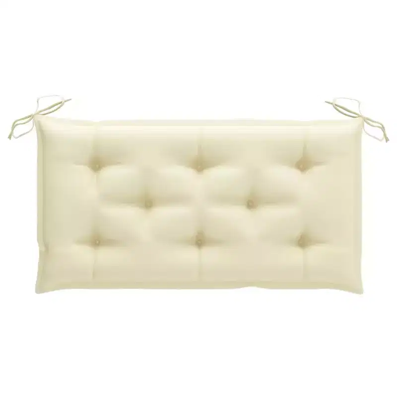 Garden Bench Teak, Cream White Teak wood Medium Sturdy