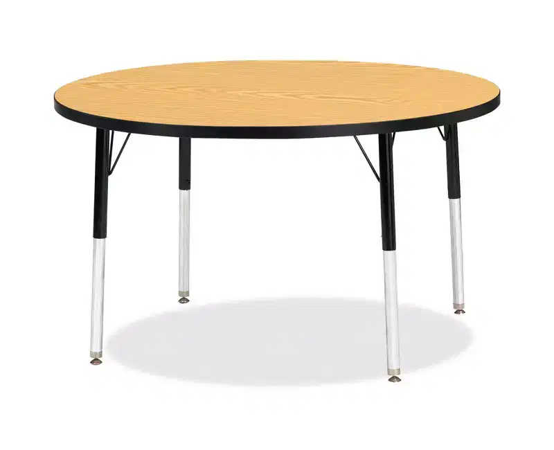 Jonti-Craft Berries Elementary Height Color Top Round Table 42 x 42 in Black