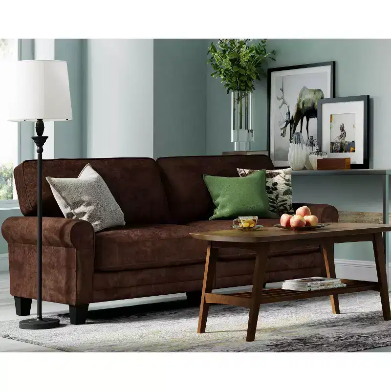 78" RTA Copenhagen Collection Sofa Rye Brown - Serta: Space-Saving, Comfortable for Small Spaces