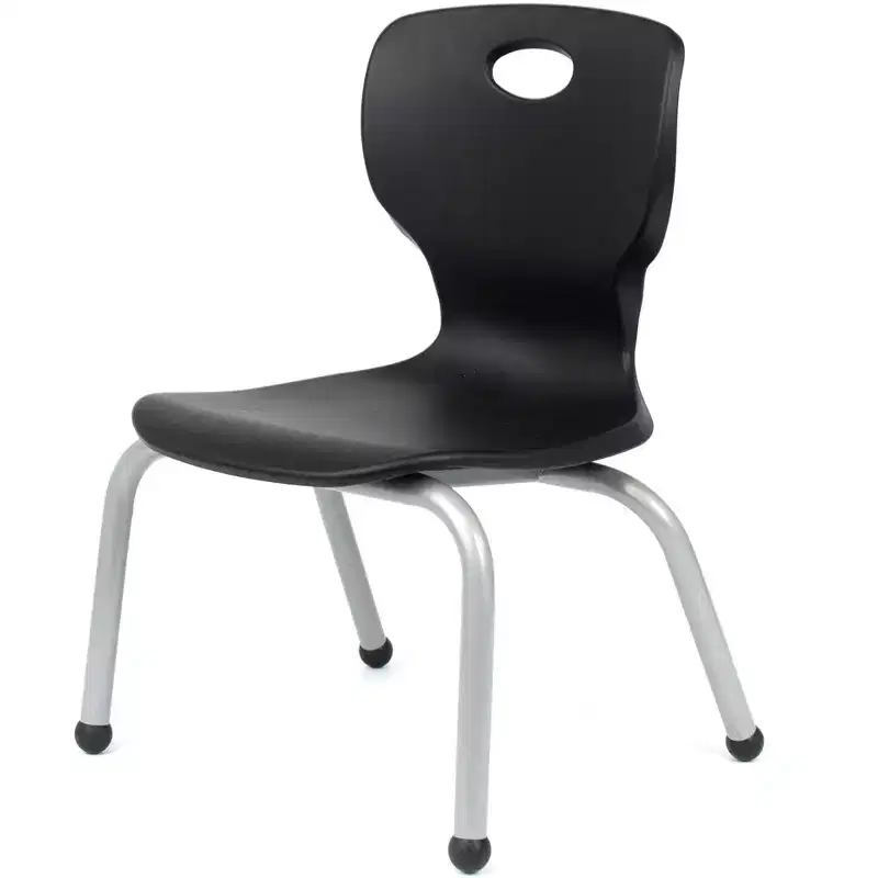 School Student Stack Chair - Luxurious and Comfortable Seat with Robust Riveted Frame - for Classrooms in Home Learning or Office - Packk of 4 Chairs