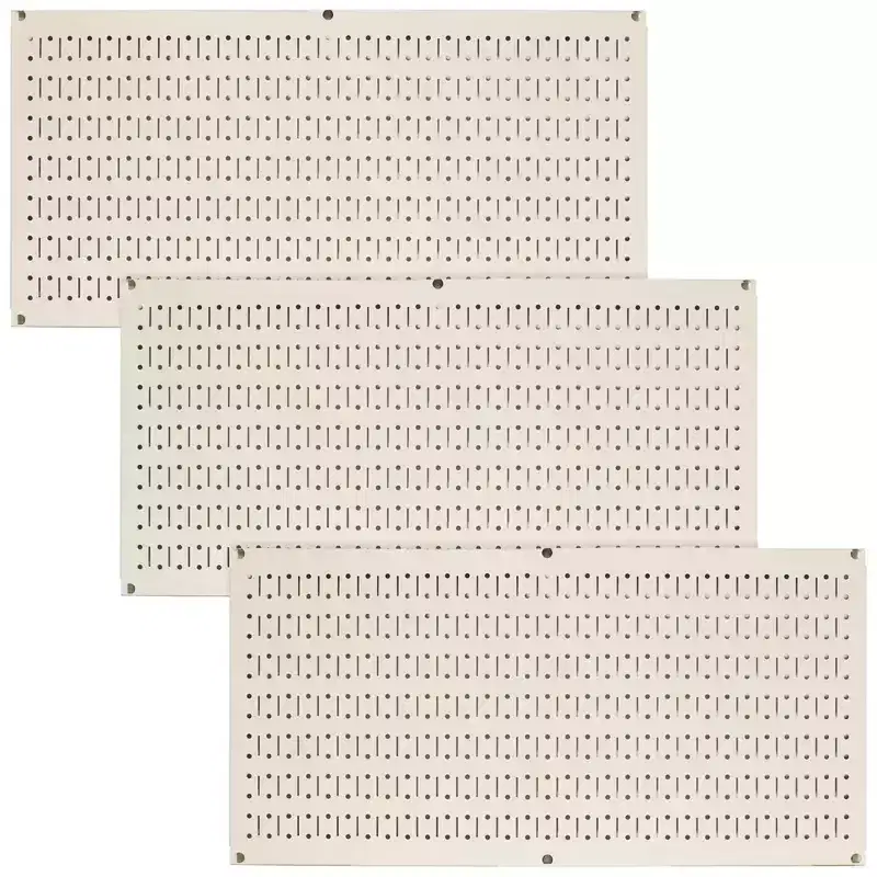 32 x 16 Horizontal Metal Pegboard Tool Organizer for Garages and Sheds with Mounting Brackets