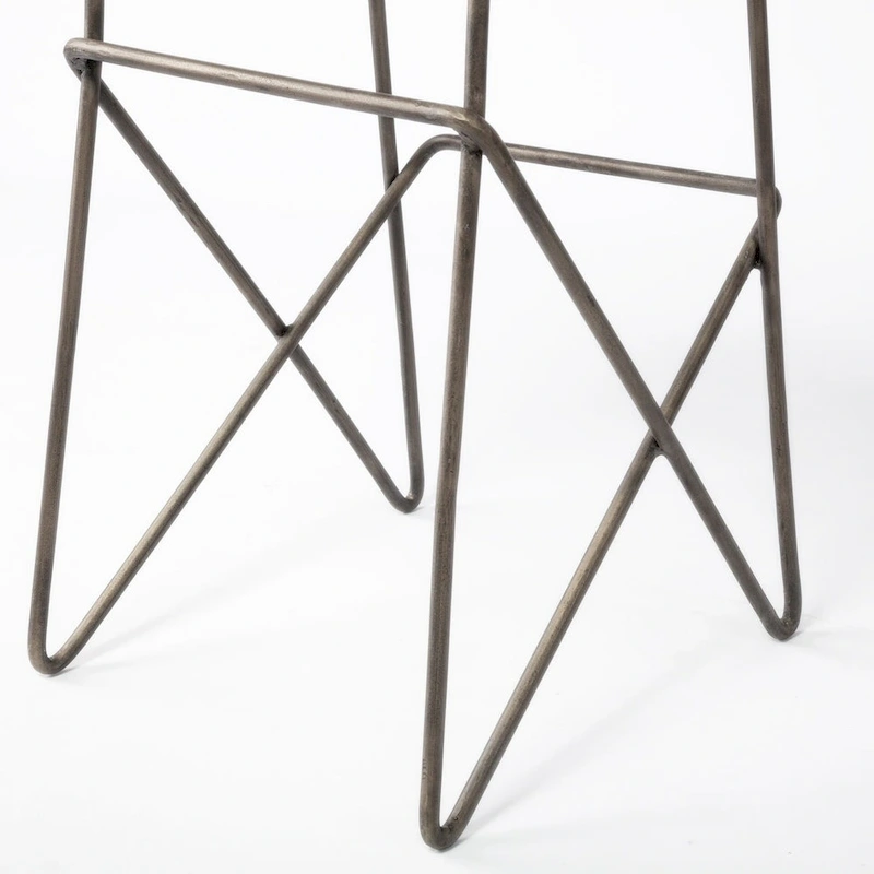 Katniss Cream Fabric Seat with Gold Metal Frame Counter Stool