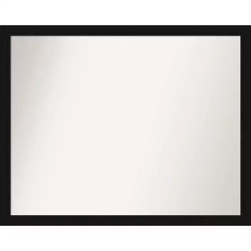 30" x 24" Non-Beveled Avon Narrow Bathroom Wall Mirror Black - Amanti Art: Includes Mounting Hardware, Polystyrene Frame