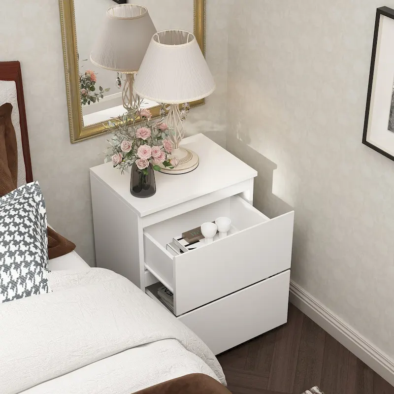 2-Drawer Nightstand End Table