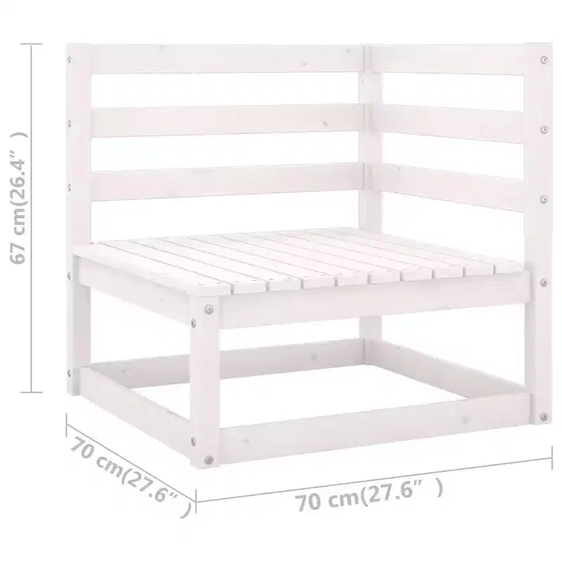 vidaXL Garden Lounge Set Pine Solid pine wood Modular