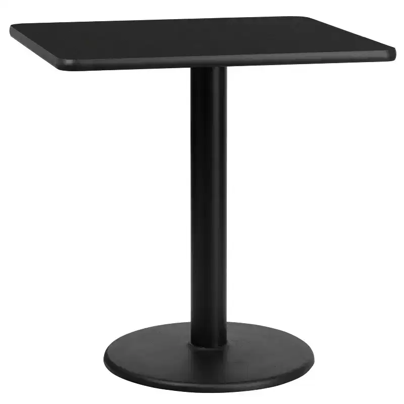 Emma and Oliver 30 Square Laminate Table Top with 18 Round Table Height Base