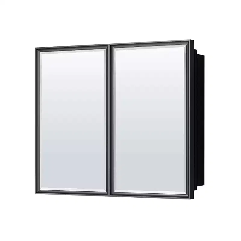 Keonjinn36 in. W x 32 in. H Metal Framed Rectangular Framed Recessed/Surface Mount Medicine Cabinet with Mirror