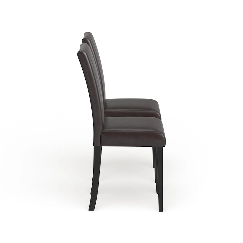 Roundhill Furniture Urban-Style Solid Wood Leatherette Small Padded Parson Chairs (Set of 2)