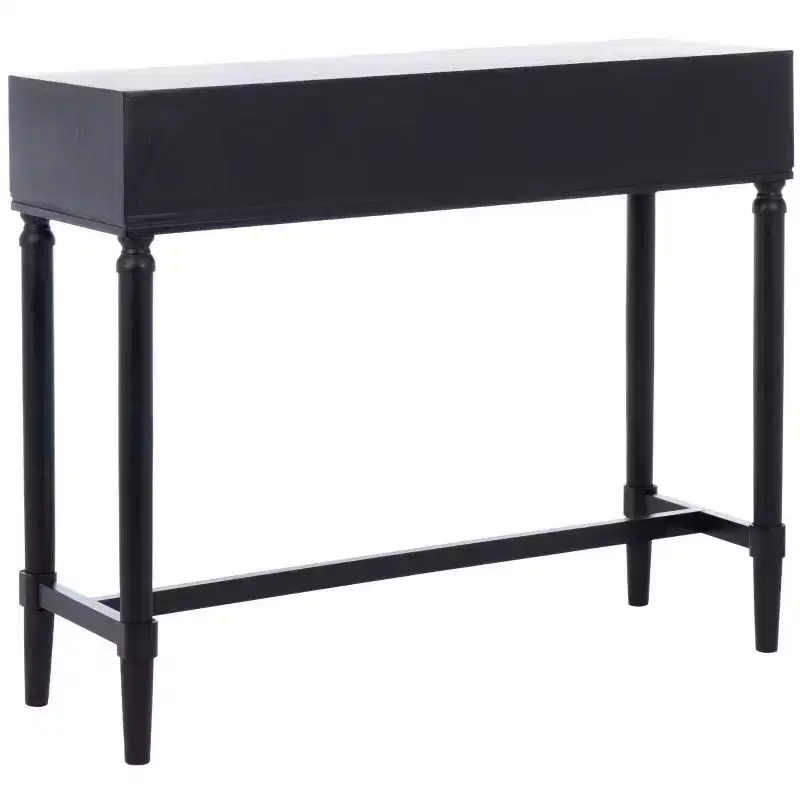 2-Drawer Console Table Pine Frame Transitional Style
