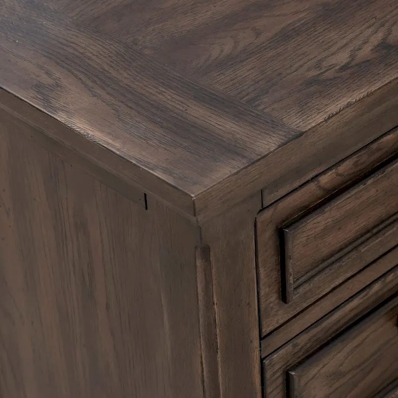 Paradise Valley Saddle Brown Nightstand with Charging Station