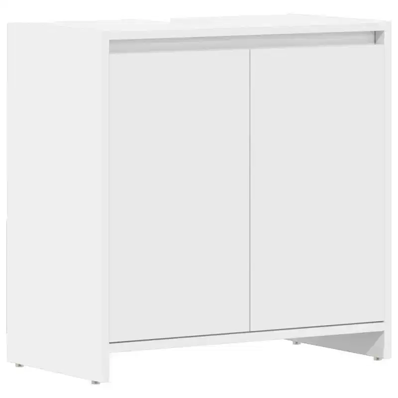 vidaXL Bathroom Cabinet White Engineered wood Medium Bathroom Cabinet
