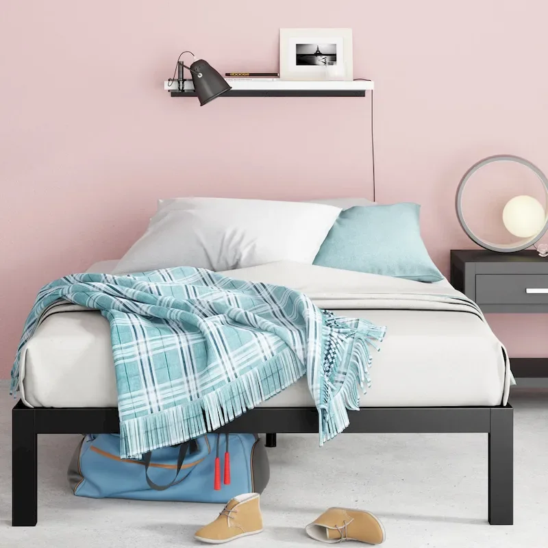 Black Metal Platform Bed Frame