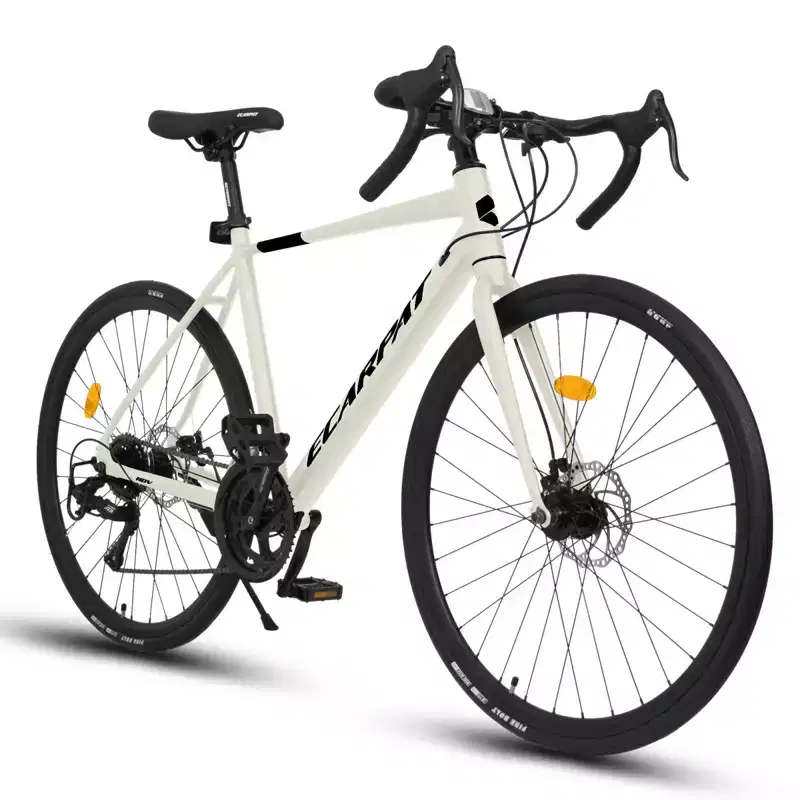 NAYSAYE 700C Road Bike 16 Speed Lightweight Aluminum Frame Bicycle with Dual Disc Brakes for Men and Women, 68*18*37.5