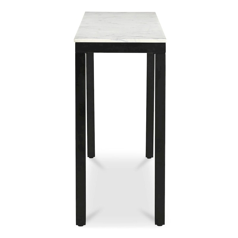 Aurelle Home Pariso Modern White Marble-Top Console Table - 42 W x 30 H x 14 D